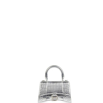Makersluxe - Handbag Crocodile Embossed Silver