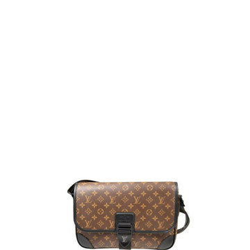 Makersluxe - Archy Messenger Monogram Macassar Bag Brown