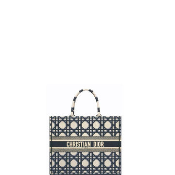 Makersluxe - Book Tote Canvas Bag Blue And Beige