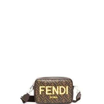 Makersluxe - FF Logo Print Shoulder Bag Brown