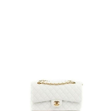 Makersluxe - Caviar Classic Double Flap Bag White