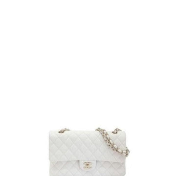 Makersluxe - Lambskin Classic Double Flap Bag White