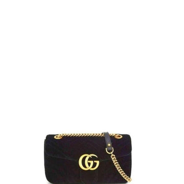 Makersluxe - Marmont Shoulder Bag Black Velvet