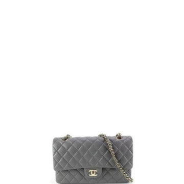 Makersluxe - Lambskin Classic Double Flap Bag Grey