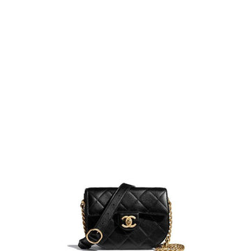 Makersluxe - Round Messanger Chain Bag Black