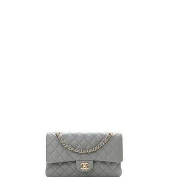 Makersluxe - Caviar Classic Double Flap Bag Grey