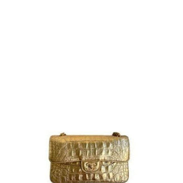 Makersluxe - Classic Double Flap Bag Gold
