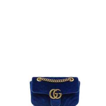 Makersluxe - Marmont Shoulder Bag Blue Velvet