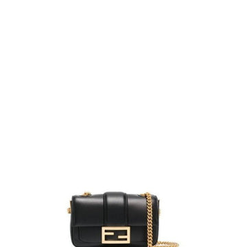 Makersluxe - Baguette Mini Chain Shoulder Bag Black