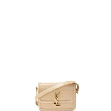Makersluxe - Solferino Medium Leather Bag Beige