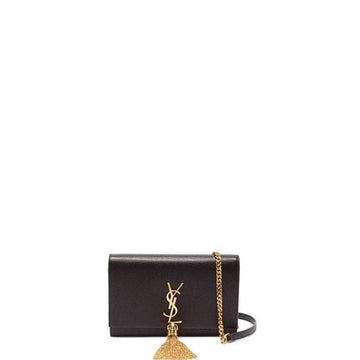 Makersluxe - Medium Kate Tassel Bag With Chain Black