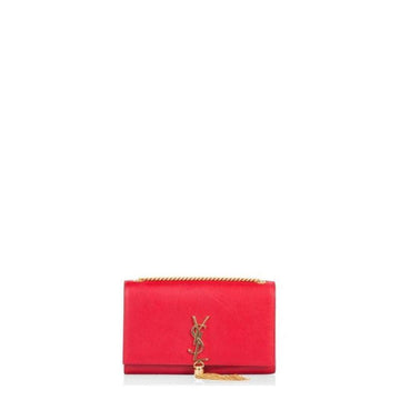 Makersluxe - Small Kate Tassel Bag With Chain Red