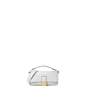 Makersluxe - Baguette Nappa Shoulder Bag White