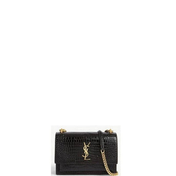 Makersluxe - Sunset Shoulder Bag Black Croc