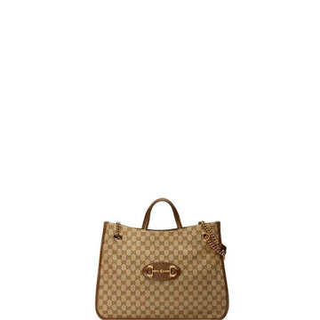 Makersluxe - Horsebit Canvas Tote Bag Brown