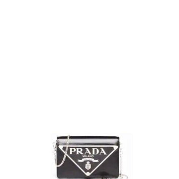Makersluxe - Triangle-plaque Shoulder Bag Black