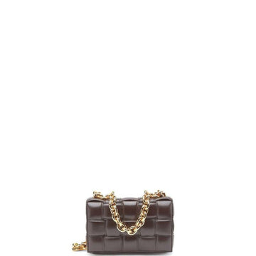 Makersluxe - Cassette Shoulder Chain Bag Dark Brown