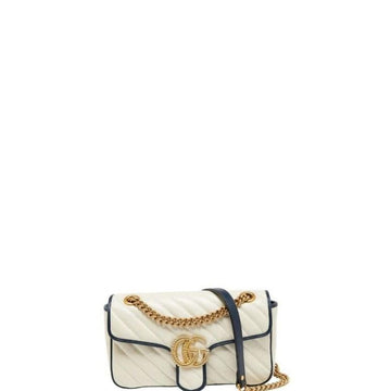 Makersluxe - Marmont Shoulder Bag White/Blue