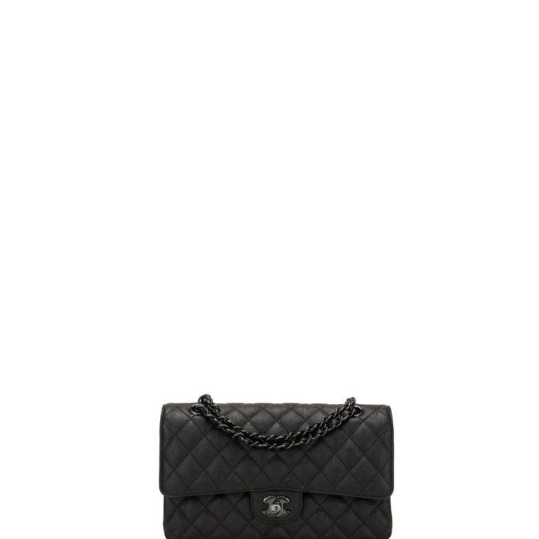 Makersluxe - Lambskin Jumbo Shoulder Bag Ultra Black