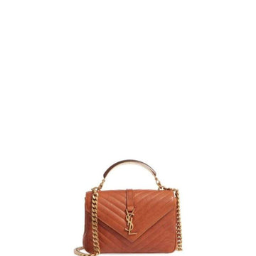 Makersluxe - Logo Plaque Shoulder Bag Camel