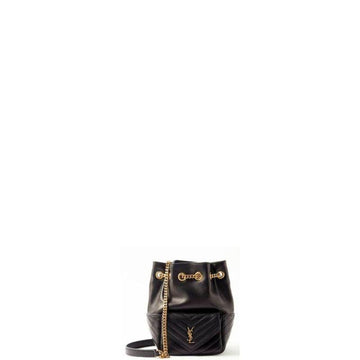Makersluxe - Joe Mini Leather Bucket Bag Black