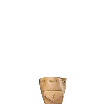 Makersluxe - Joe Mini Leather Bucket Bag Beige