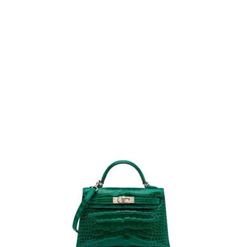 Makersluxe - Kelly Mini Handbag Green Croc