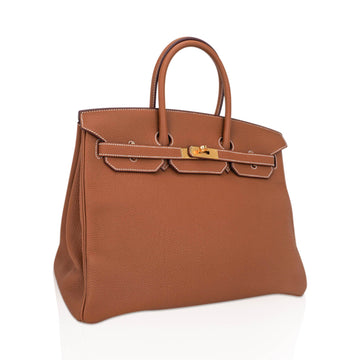 Hermes Birkin 35 Bag Gold Togo Leather with Gold Hardware