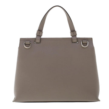 GUCCI Bamboo Daily Hand Bag Leather 2way Gray 370831 hk784