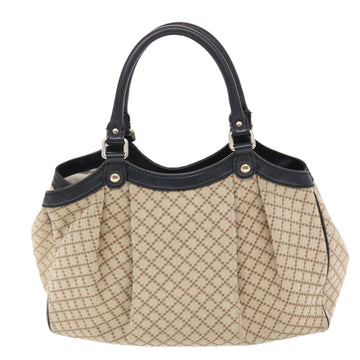 GUCCI Diamante Hand Bag Canvas Leather Beige 211944 hk789
