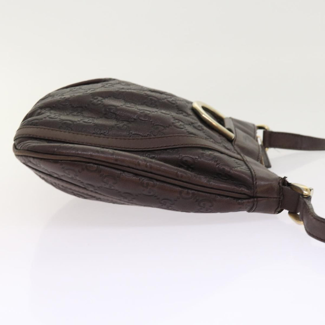 GUCCI GG Canvas Guccissima Shoulder Bag Brown 203257 hk853