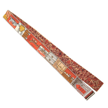 LOUIS VUITTON scarf M70856 silk Brown / red Judrui Bando BB Women Used