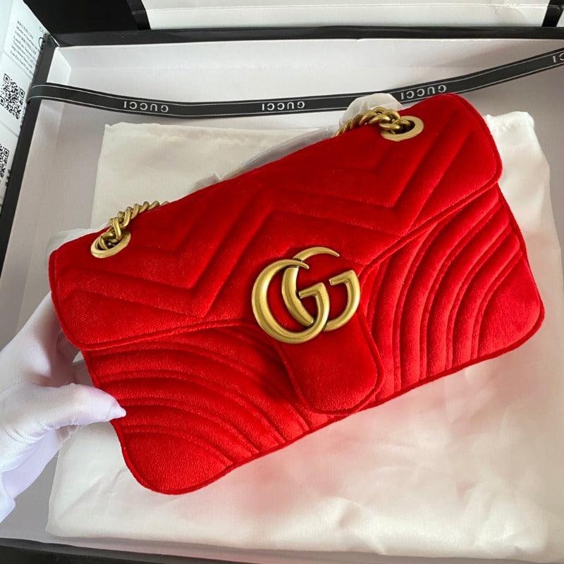 Makersluxe - Marmont Shoulder Bag Red Velvet