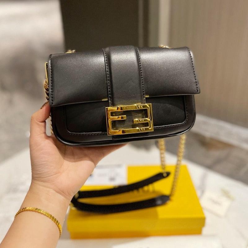 Makersluxe - Baguette Mini Chain Shoulder Bag Black