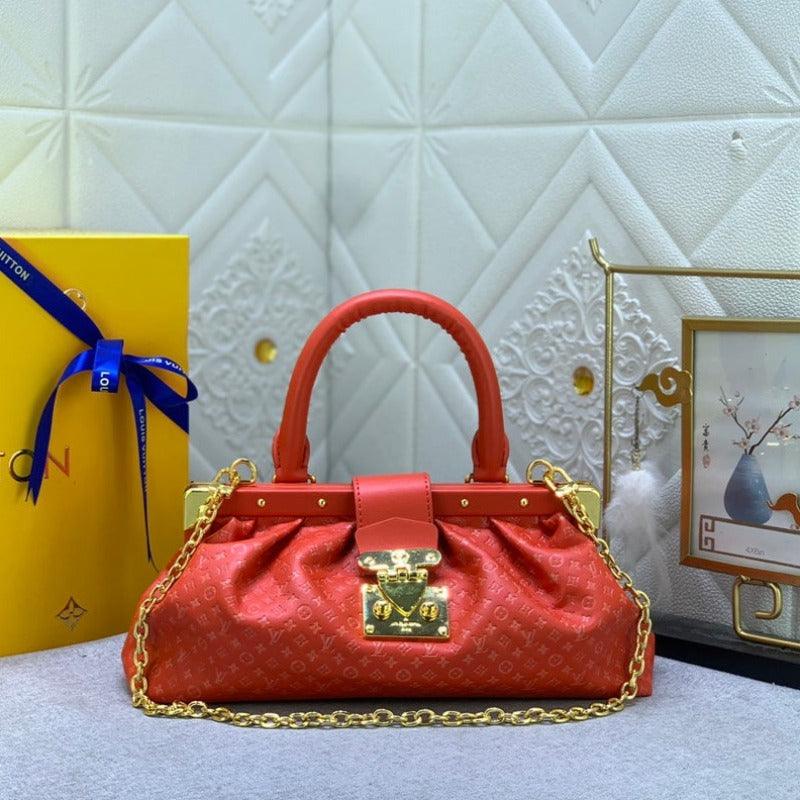 Makersluxe - Monogram Clutch Red
