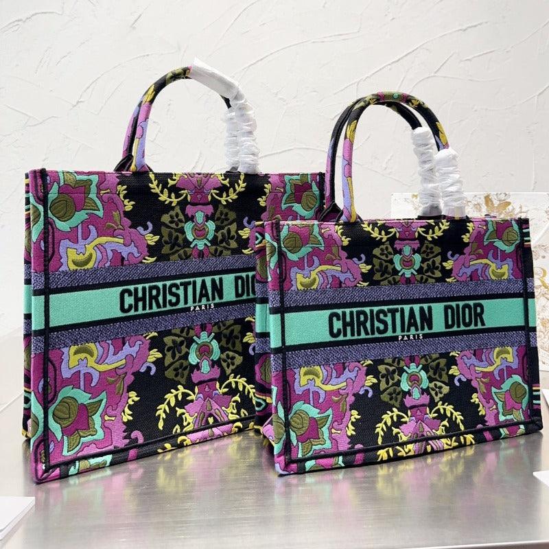 Makersluxe - Book Tote Purple Multicolor Indian Embroidery