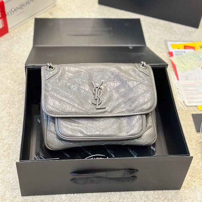 Makersluxe - Niki Shoulder Chain Bag Grey