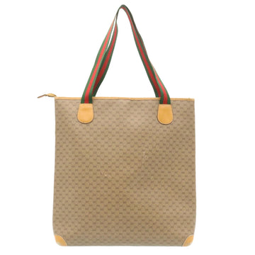 GUCCI Web Sherry Line Micro GG Canvas Tote Bag Beige Red Green im299