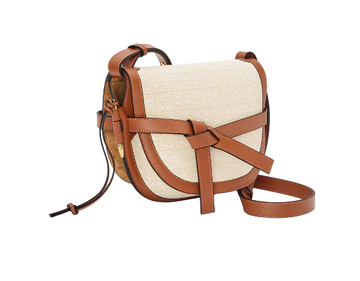 Loewe Small Gate Anagram calfskin Tan