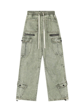 Makersluxe High Street Loose Elastic Waist Drawstring Trousers