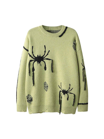 Makersluxe Spider Crew Loose Neck Sweater
