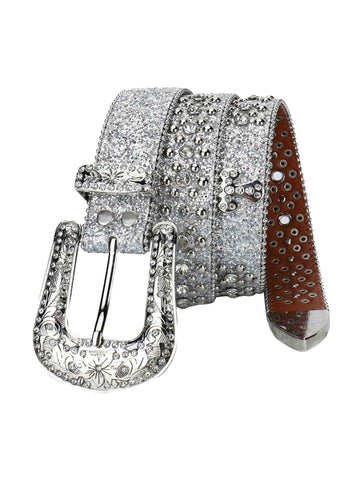 Makersluxe Studded Rhinestone Belt-1797