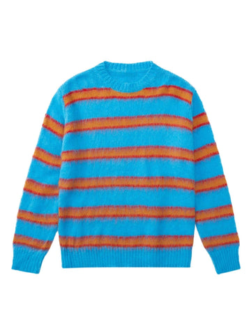 Makersluxe Color Contrast Striped Sweater