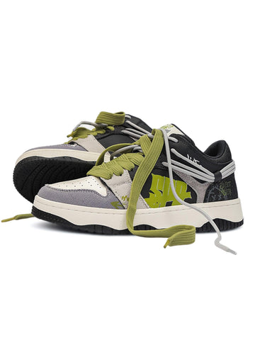Makersluxe Vintage Contrasting Color Sneakers