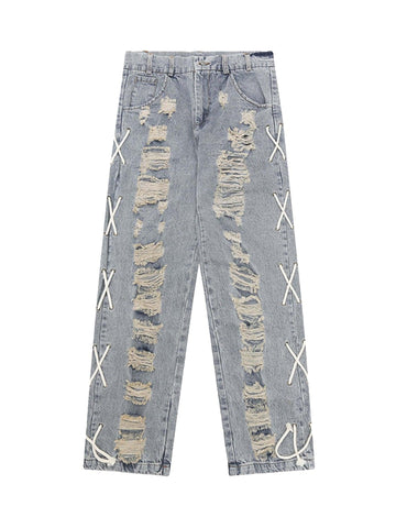 Makersluxe Torn Side Straps Design Sense Jeans