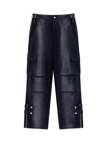 Makersluxe Street Metal Button Casual Pants