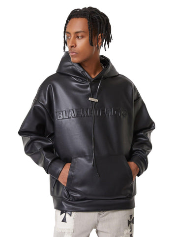Makersluxe American Vintage Leather Sweatshirt