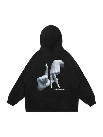 Makersluxe Gesture Print Hoodie -1268