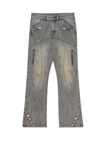 Makersluxe Patchwork Stressed Jeans