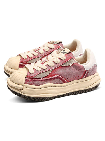 Makersluxe Retro Washed Shell Head Original Sole Sneakers - 2127